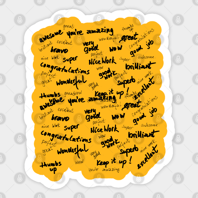 awesome,  brilliant, wonderful, excellent, Sticker by STYLISH CROWD TEES